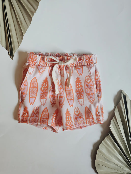 Surf board surf shorts
