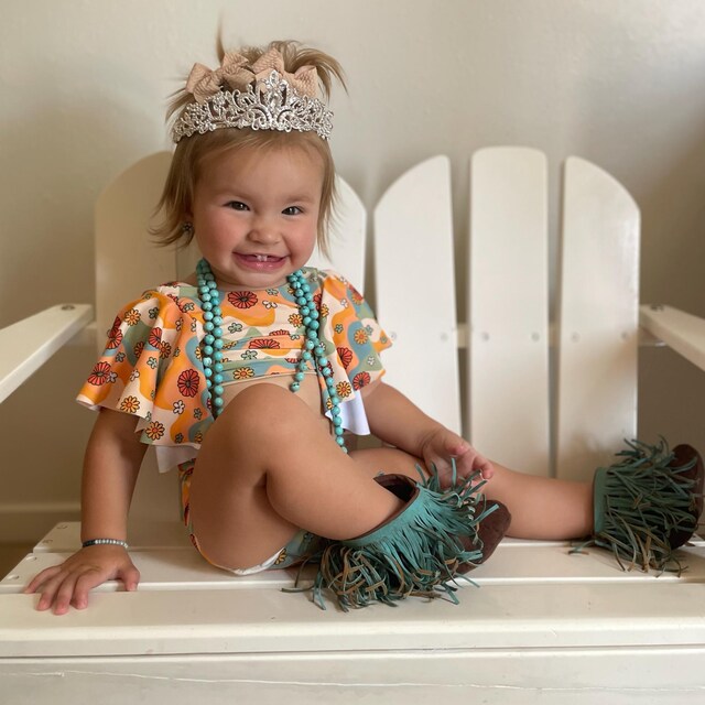 Groovy floral two-piece bikini