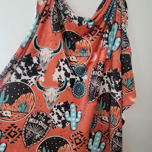 The wild ones western boho throw blanket