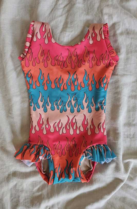 Flames girls swimsuit